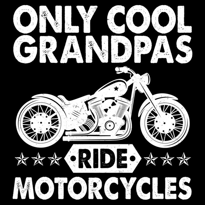 Only Cool Grandpas Ride Motorcycles Doggie Tank