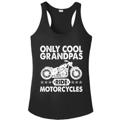 Only Cool Grandpas Ride Motorcycles Ladies PosiCharge Competitor Racerback Tank