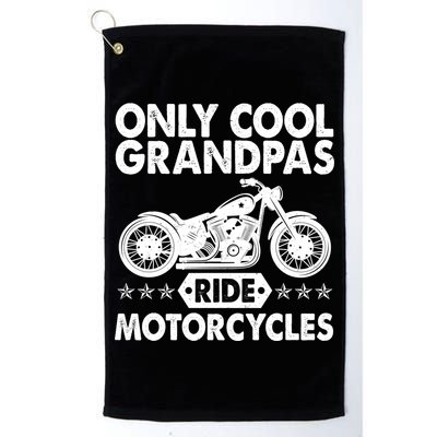 Only Cool Grandpas Ride Motorcycles Golf Towel