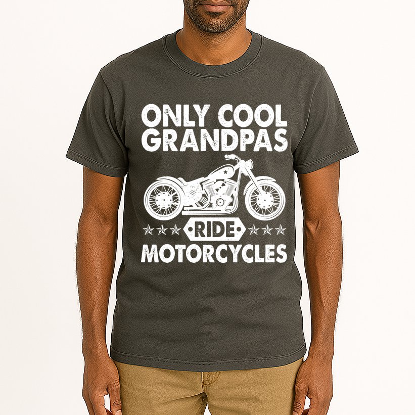 Only Cool Grandpas Ride Motorcycles Tall T-Shirt