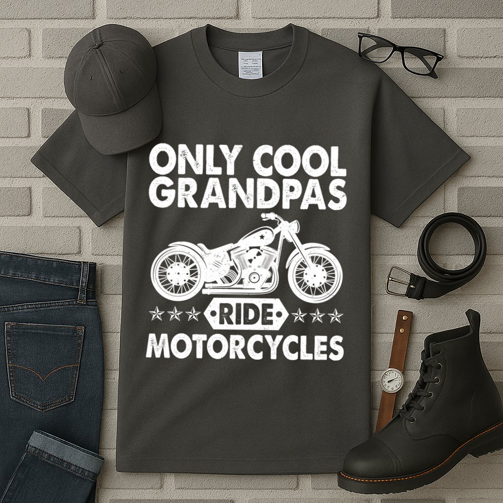 Only Cool Grandpas Ride Motorcycles Tall T-Shirt