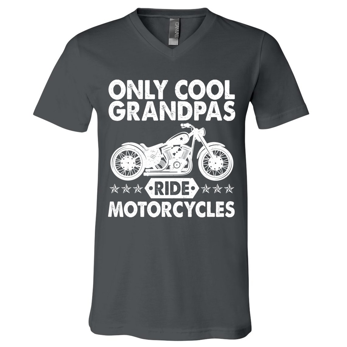 Only Cool Grandpas Ride Motorcycles V-Neck T-Shirt