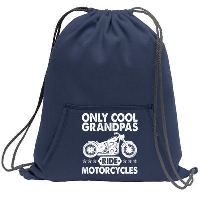 Only Cool Grandpas Ride Motorcycles Sweatshirt Cinch Pack Bag