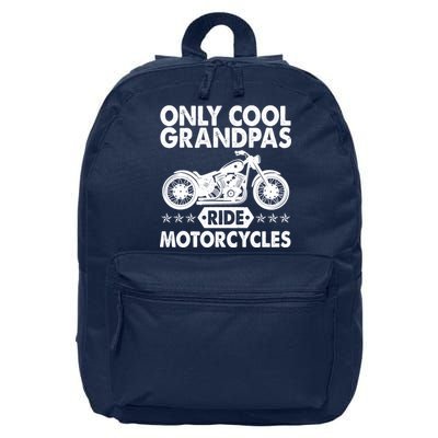 Only Cool Grandpas Ride Motorcycles 16 in Basic Backpack