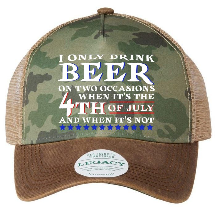Only Drink Beer On Two Occasions Legacy Tie Dye Trucker Hat