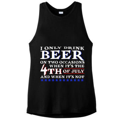 Only Drink Beer On Two Occasions Ladies PosiCharge Tri-Blend Wicking Tank