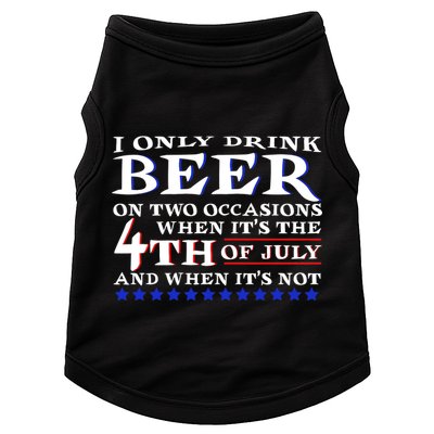 Only Drink Beer On Two Occasions Doggie Tank