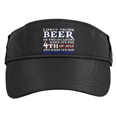Only Drink Beer On Two Occasions Adult Drive Performance Visor