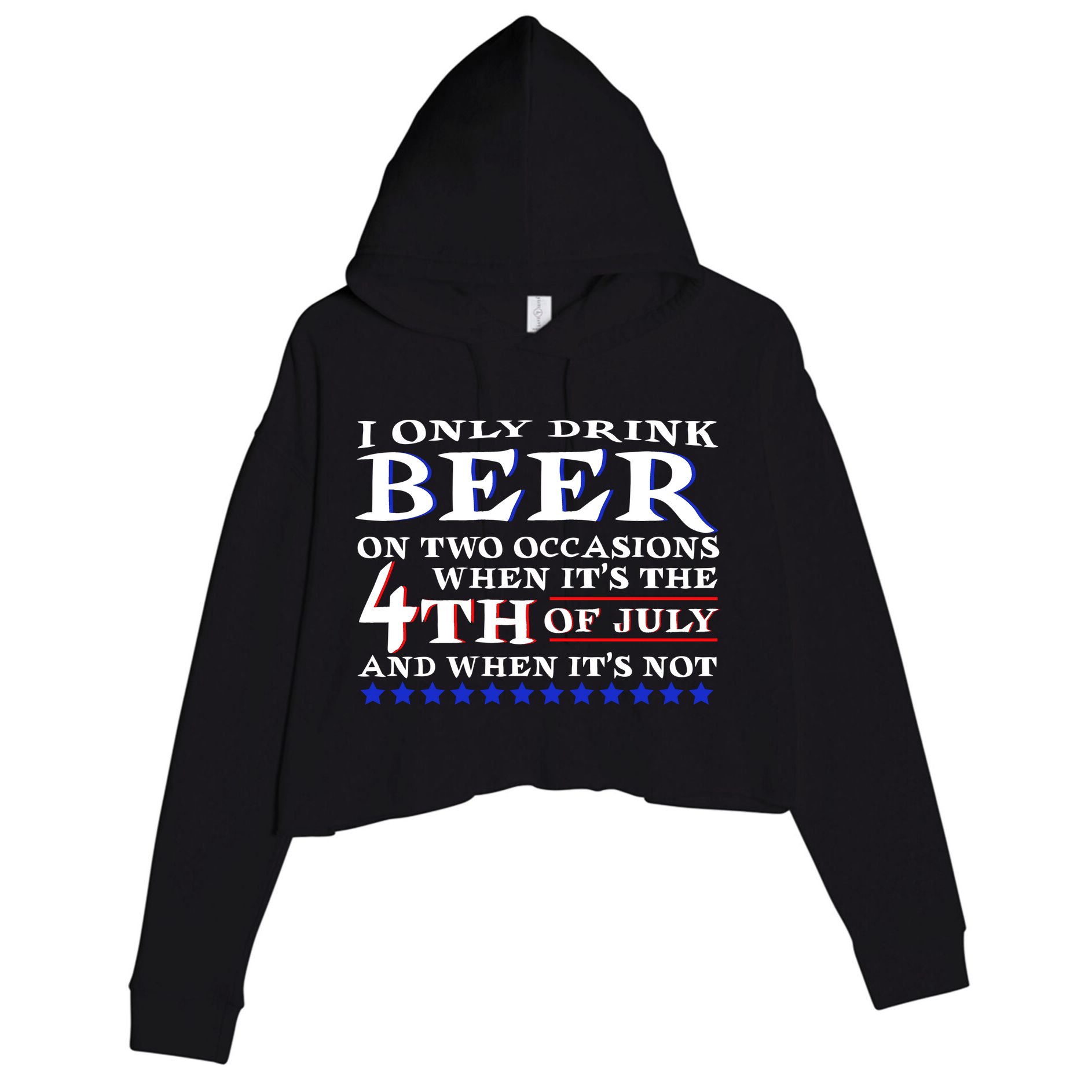 Only Drink Beer On Two Occasions Crop Fleece Hoodie