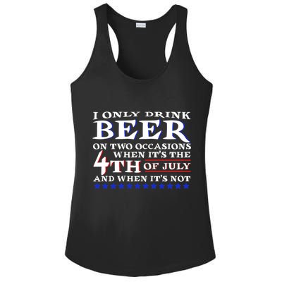 Only Drink Beer On Two Occasions Ladies PosiCharge Competitor Racerback Tank