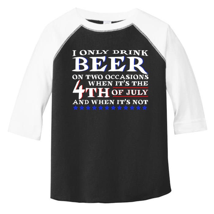 Only Drink Beer On Two Occasions Toddler Fine Jersey T-Shirt
