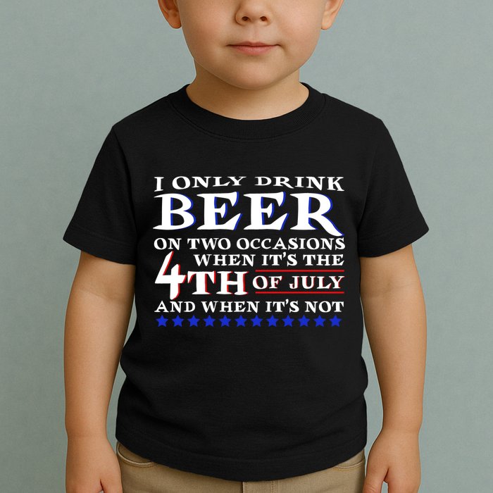 Only Drink Beer On Two Occasions Toddler T-Shirt