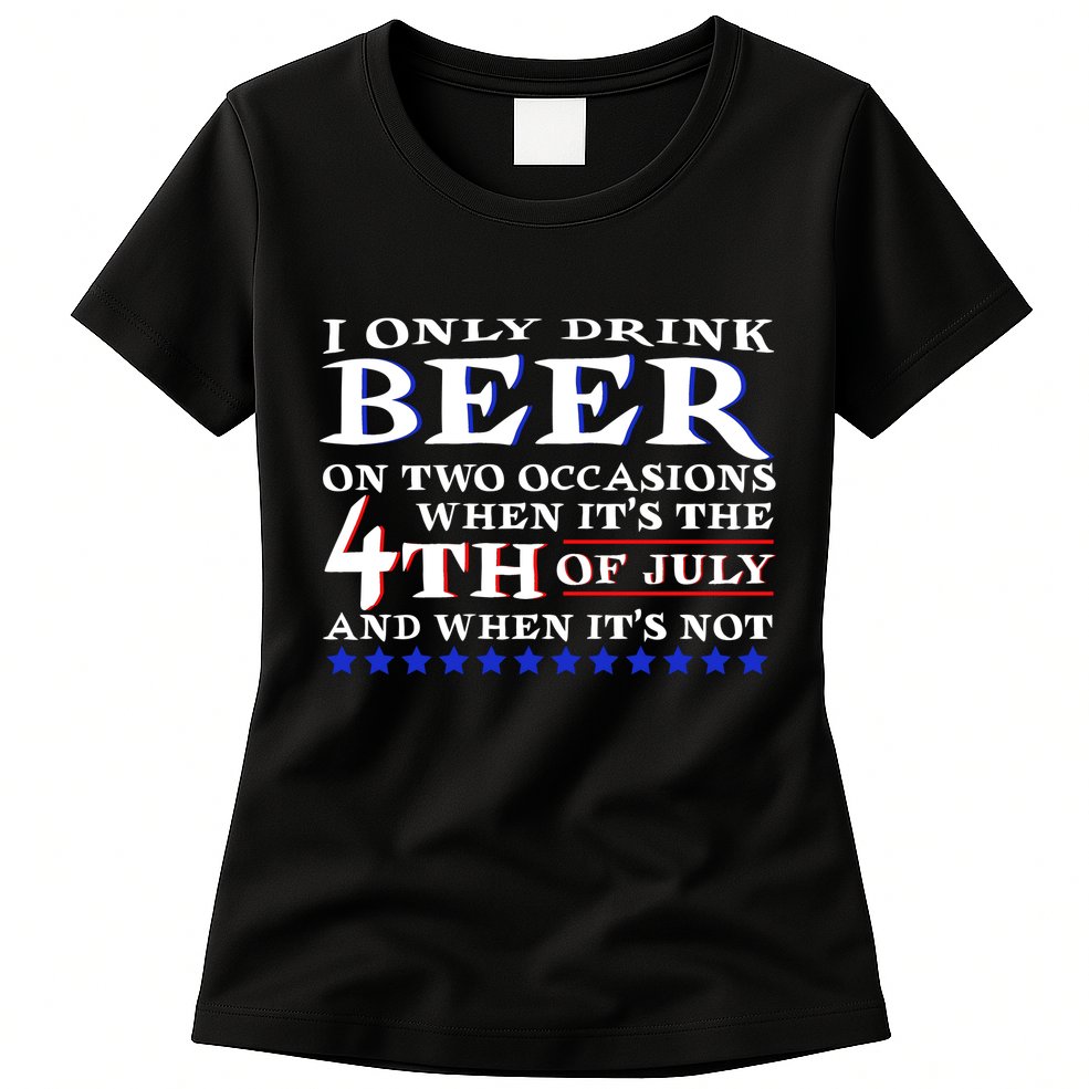 Only Drink Beer On Two Occasions Womens T-Shirt