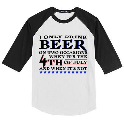 Only Drink Beer On Two Occasions Kids Colorblock Raglan Jersey