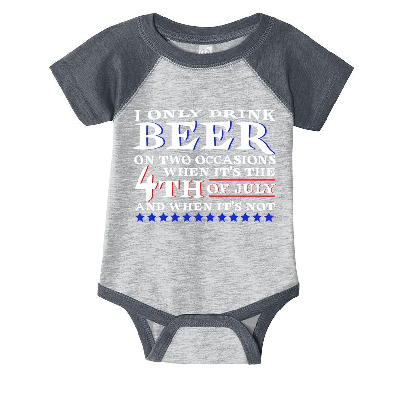 Only Drink Beer On Two Occasions Infant Baby Jersey Bodysuit