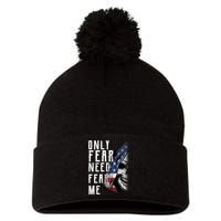Only Fear Need Fear Me Pom Pom 12in Knit Beanie
