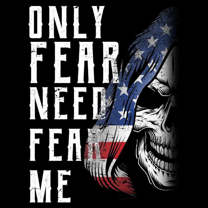 Only Fear Need Fear Me Cropped Pullover Crew