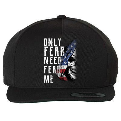 Only Fear Need Fear Me Wool Snapback Cap