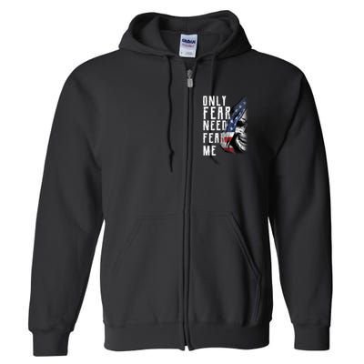 Only Fear Need Fear Me Full Zip Hoodie