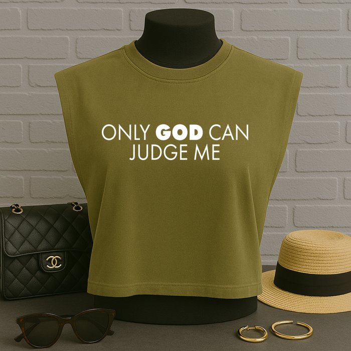 Only God Can Judge Me Garment-Dyed Women's Muscle Tee