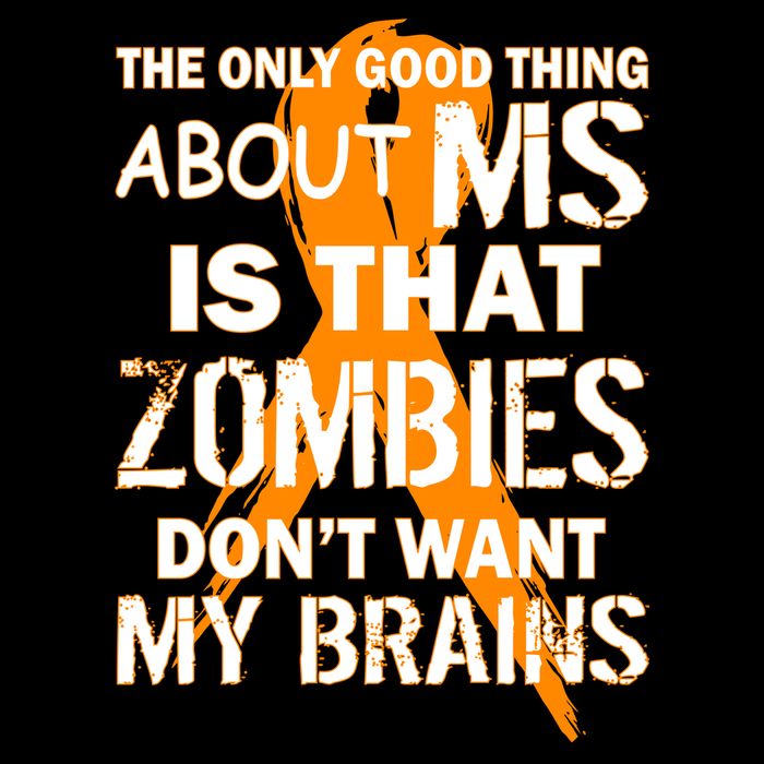 Only Good Thing About MS Zombies Don't Want My Brains Flexfit Unipanel Trucker Cap