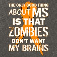 Only Good Thing About MS Zombies Don't Want My Brains Cotton Canvas Backpack