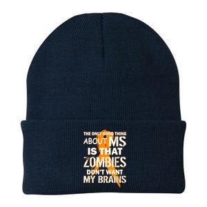 Only Good Thing About MS Zombies Don't Want My Brains Knit Cap Winter Beanie