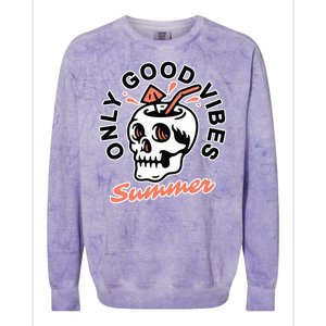 Only Good Vibes Summer Colorblast Crewneck Sweatshirt