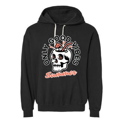 Only Good Vibes Summer Garment-Dyed Fleece Hoodie