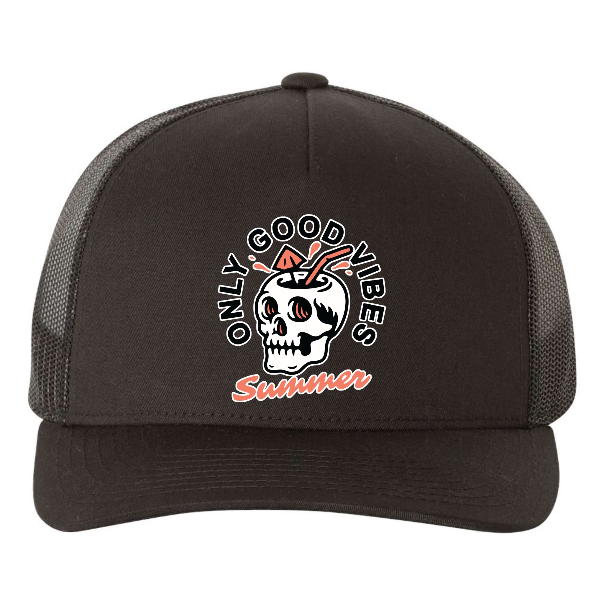 Only Good Vibes Summer Yupoong Adult 5-Panel Trucker Hat