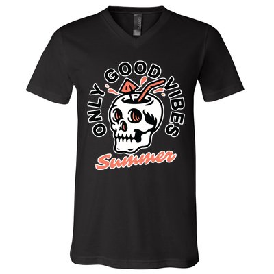 Only Good Vibes Summer V-Neck T-Shirt