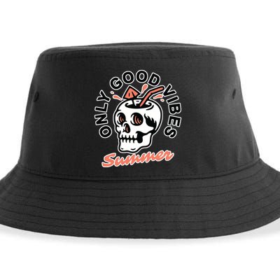 Only Good Vibes Summer Sustainable Bucket Hat