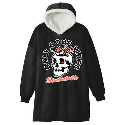 Only Good Vibes Summer Hooded Wearable Blanket