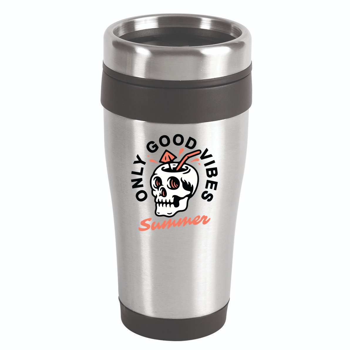 Only Good Vibes Summer 16oz Travel Tumbler