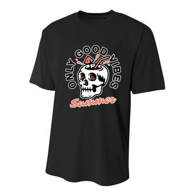 Only Good Vibes Summer Youth Performance Sprint T-Shirt