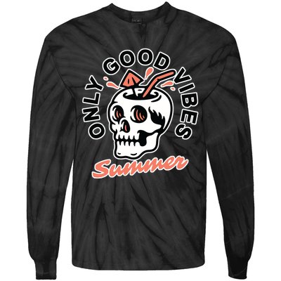 Only Good Vibes Summer Tie-Dye Long Sleeve Shirt