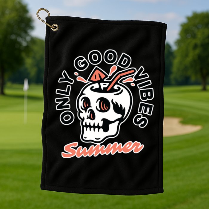 Only Good Vibes Summer Golf Towel