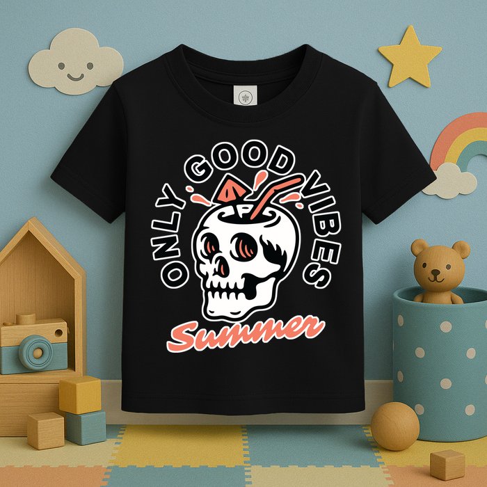 Only Good Vibes Summer Toddler T-Shirt