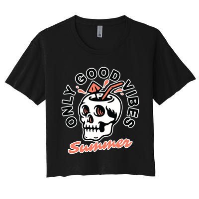 Only Good Vibes Summer Crop Top