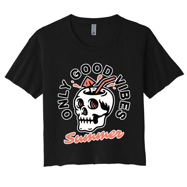 Only Good Vibes Summer Crop Top
