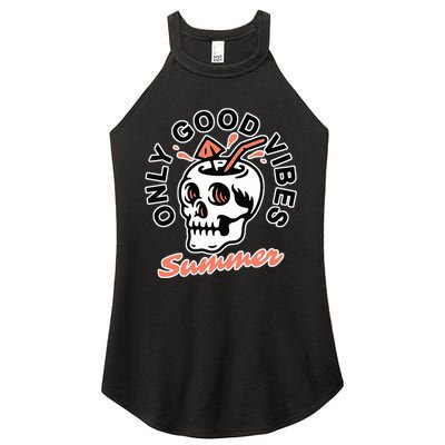 Only Good Vibes Summer Women's Perfect Tri Rocker Tank
