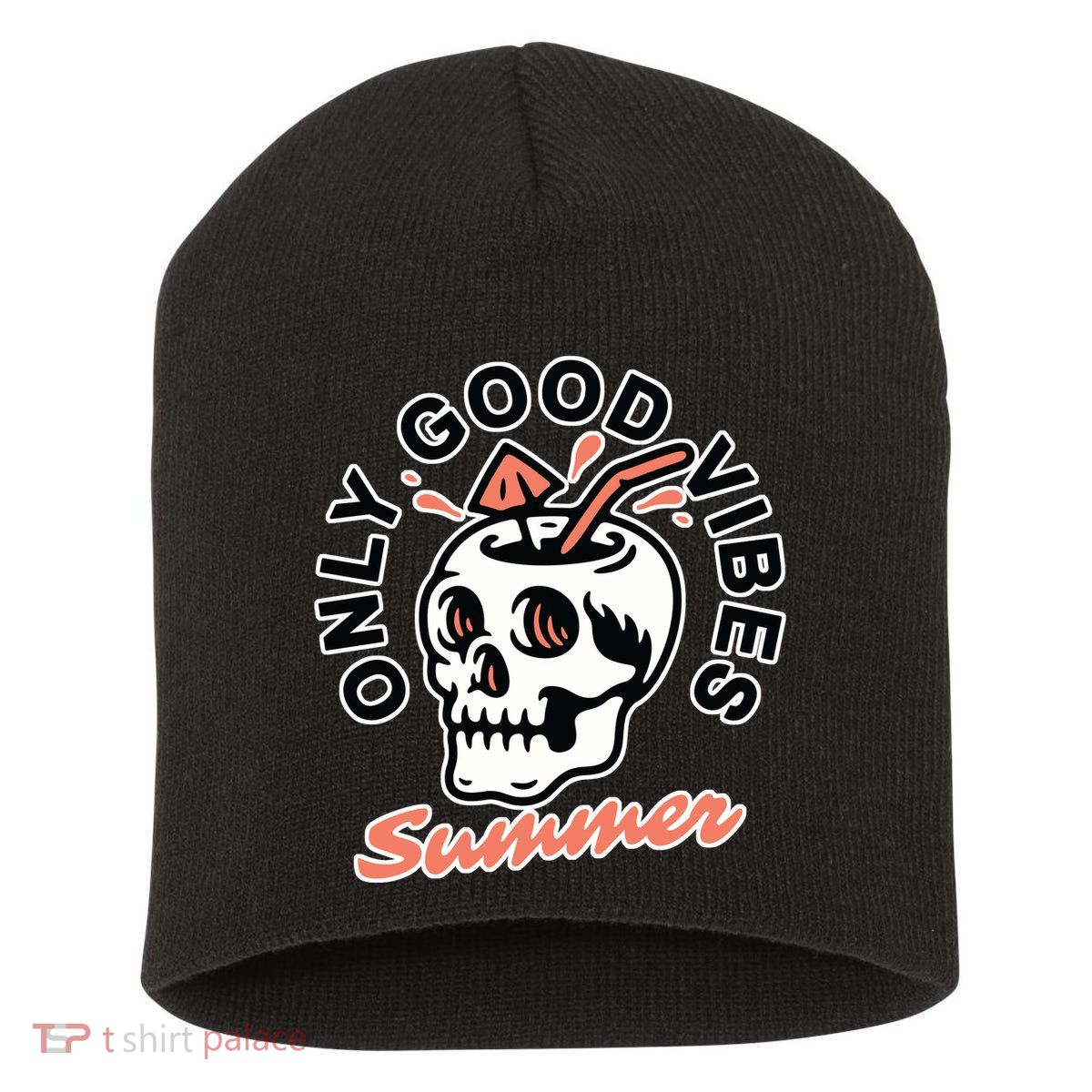 Only Good Vibes Summer Short Acrylic Beanie