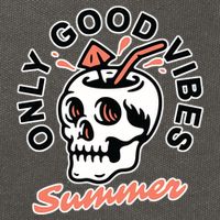 Only Good Vibes Summer Cotton Canvas Backpack