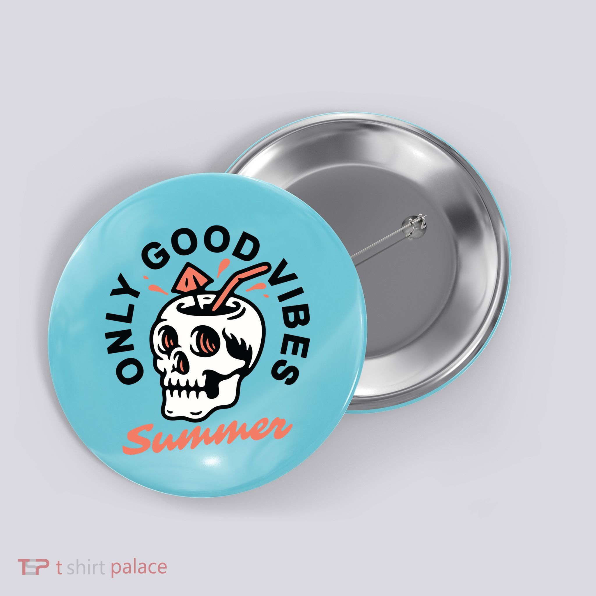 Only Good Vibes Summer Button