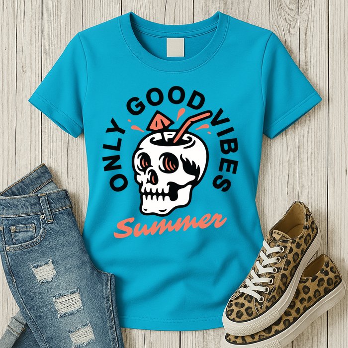 Only Good Vibes Summer Womens T-Shirt