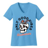Only Good Vibes Summer Women's V-Neck T-Shirt