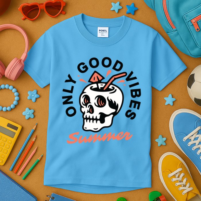 Only Good Vibes Summer Kids T-Shirt
