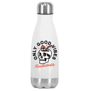 Only Good Vibes Summer Stainless Steel Insulated Water Bottle