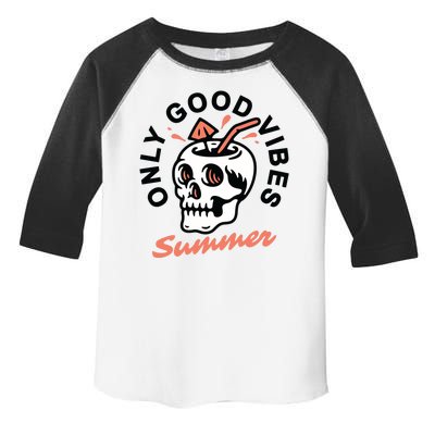 Only Good Vibes Summer Toddler Fine Jersey T-Shirt