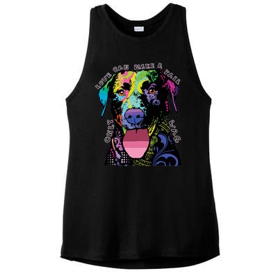 Only Love Can Make A Tail Wag Dog Ladies PosiCharge Tri-Blend Wicking Tank